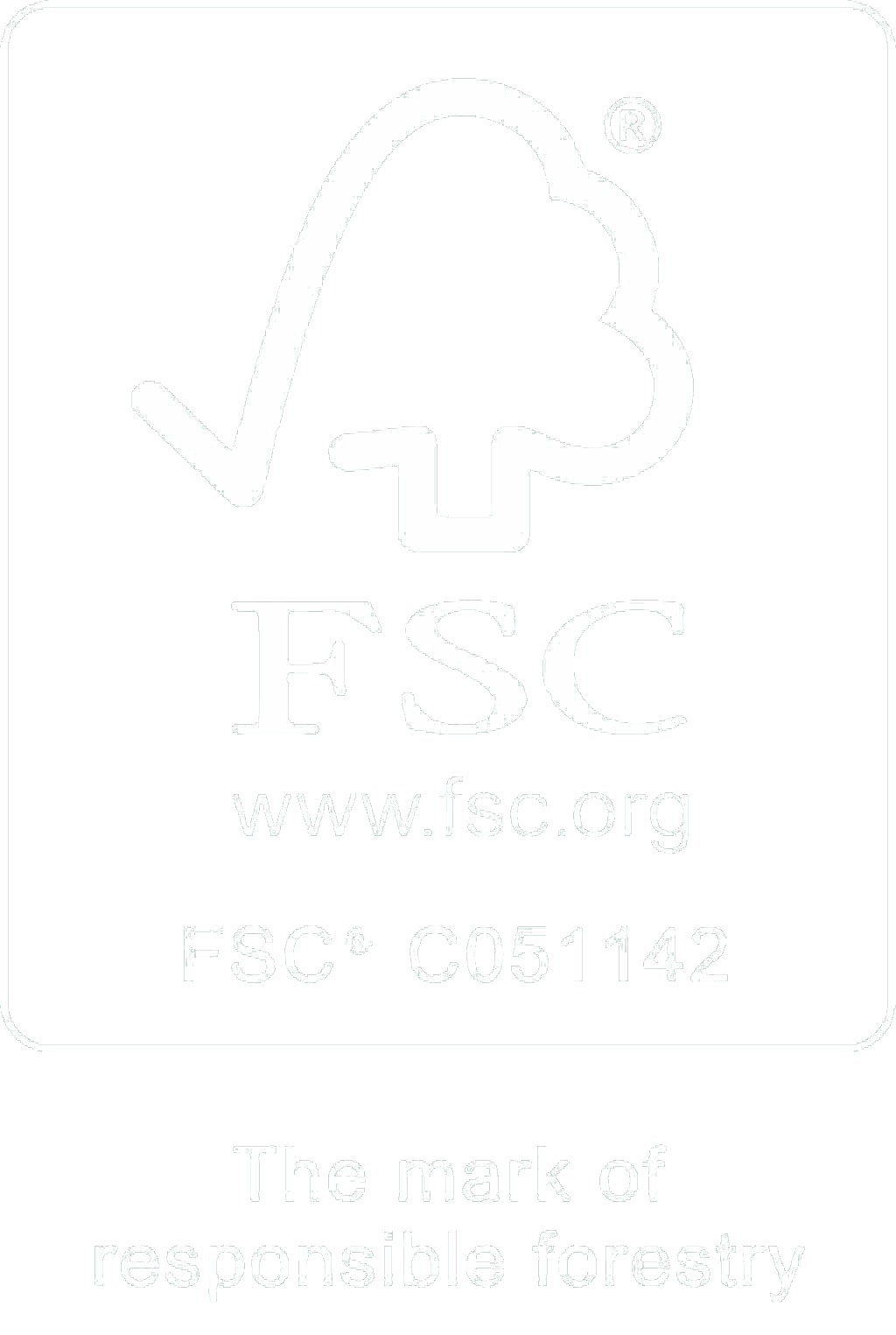 FSC logo verticale bianco